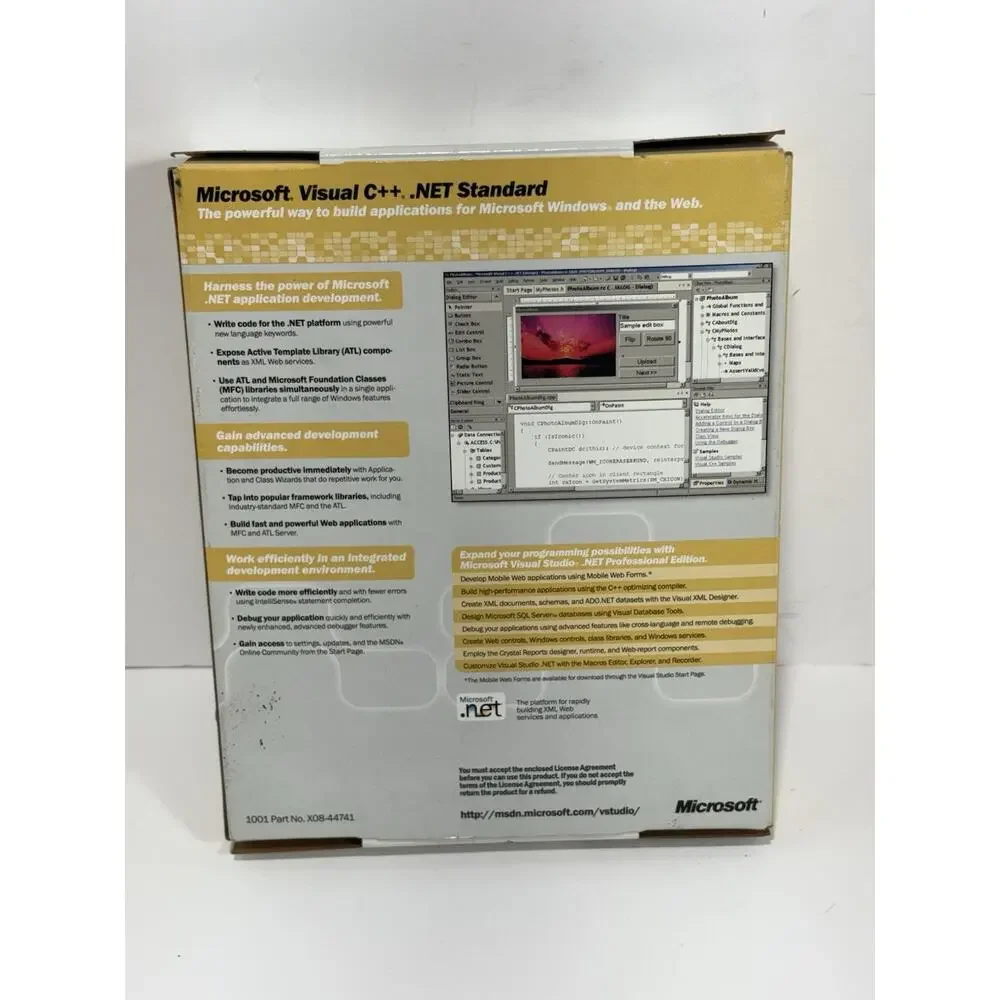 Microsoft Visual C++ .NET Standard 2002 W/ Key See Pictures‎